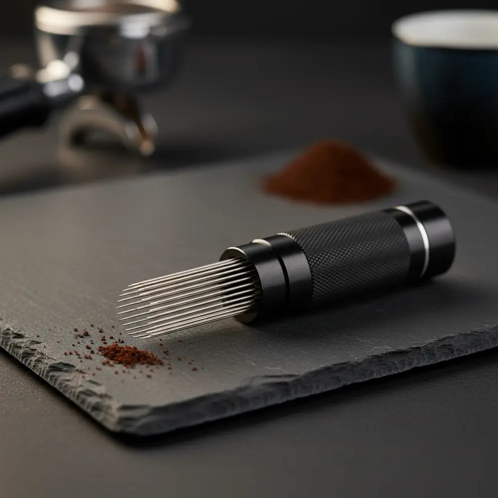 WDT Strumento Agitatore Per Caffè Espresso KNODOS - Aghi 0,35mm Regolabili Con Supporto E Aghi Di Ricambio