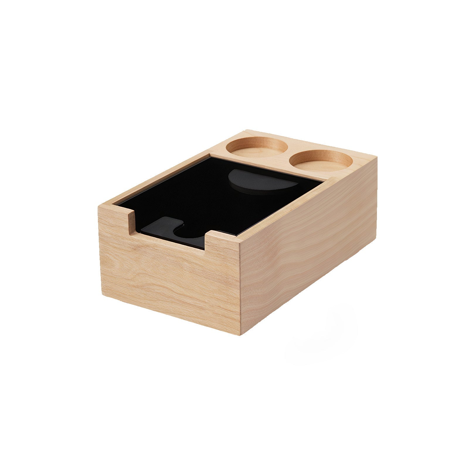 Wooden Coffee Tamper Station with Knock Box