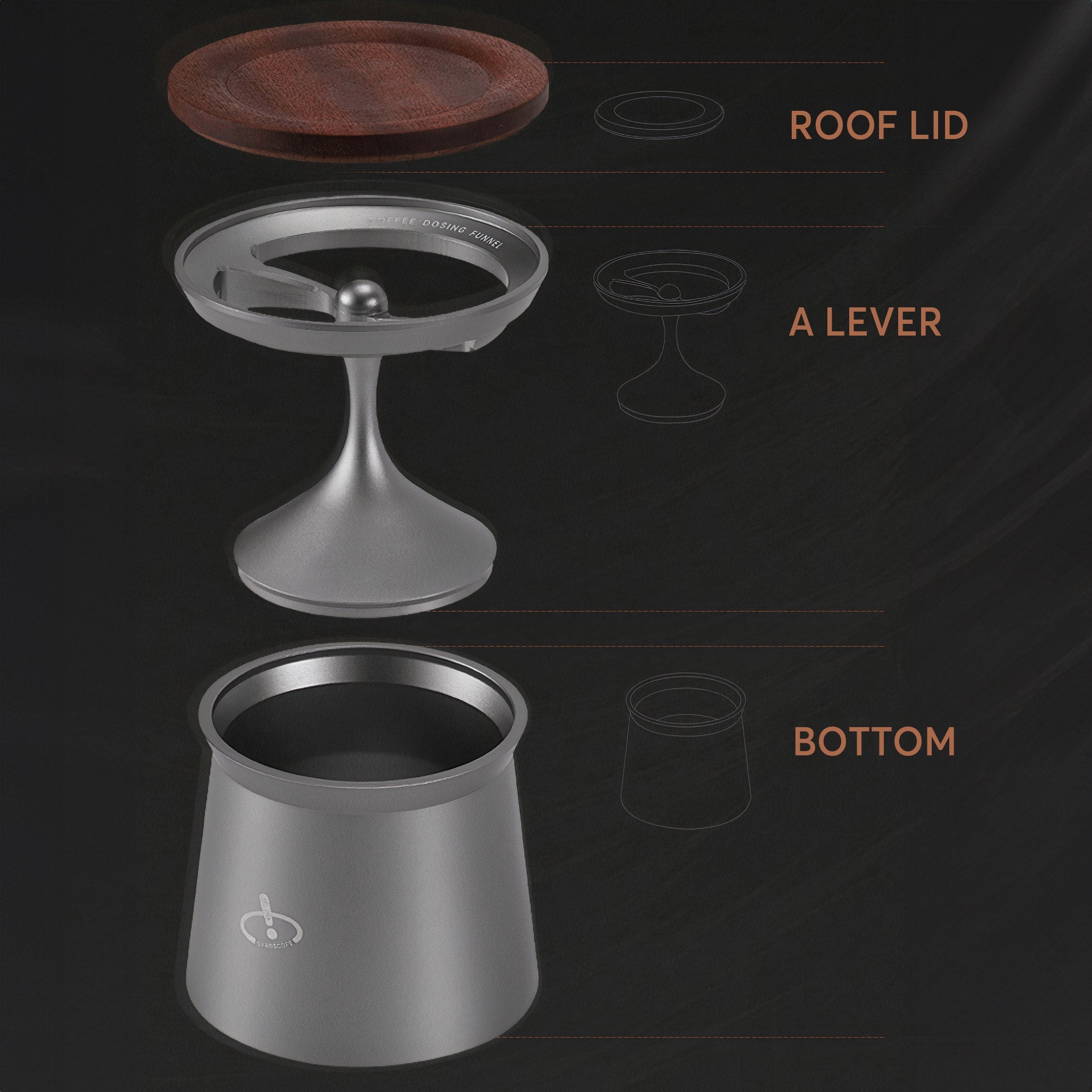 Stainless Steel Magnetic Dosing Cup 58MM