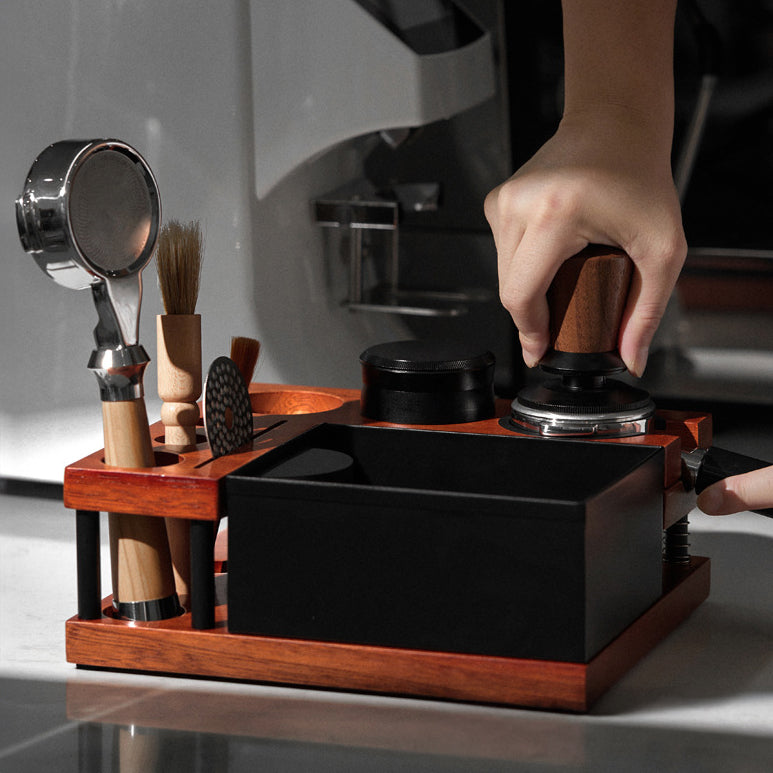 Espresso Tamping Station Knock Box - 9 in1 Espresso Tool