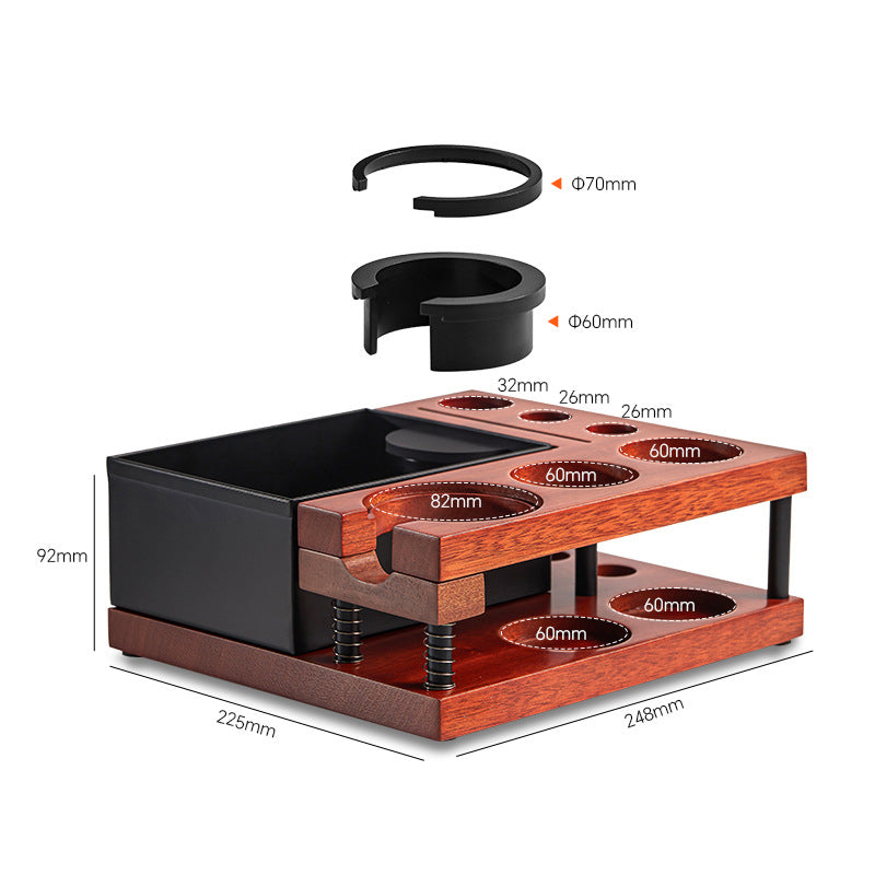 Espresso Tamping Station Knock Box - 9 in1 Espresso Tool