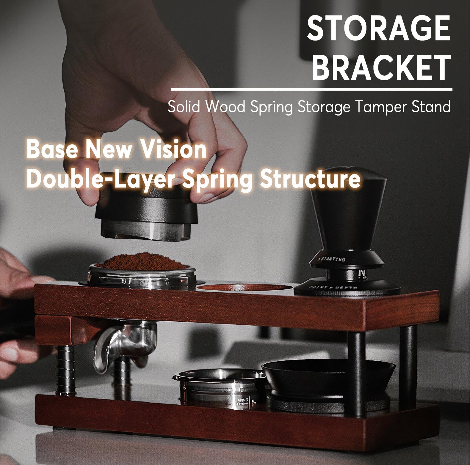 Espresso Tamping Holder with Spring Feedback