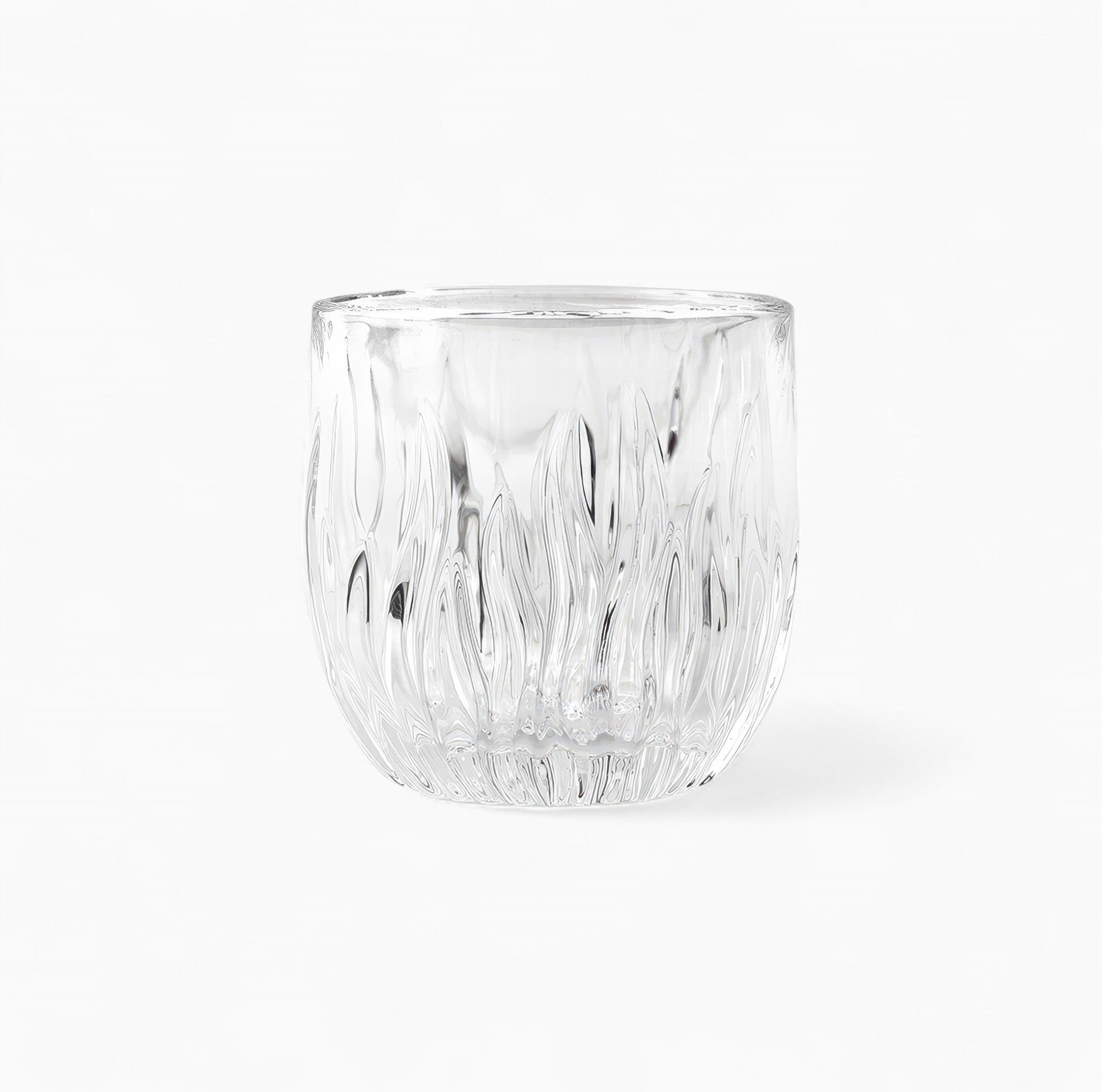 Flame Crystal Cut Glass Coffee Cup