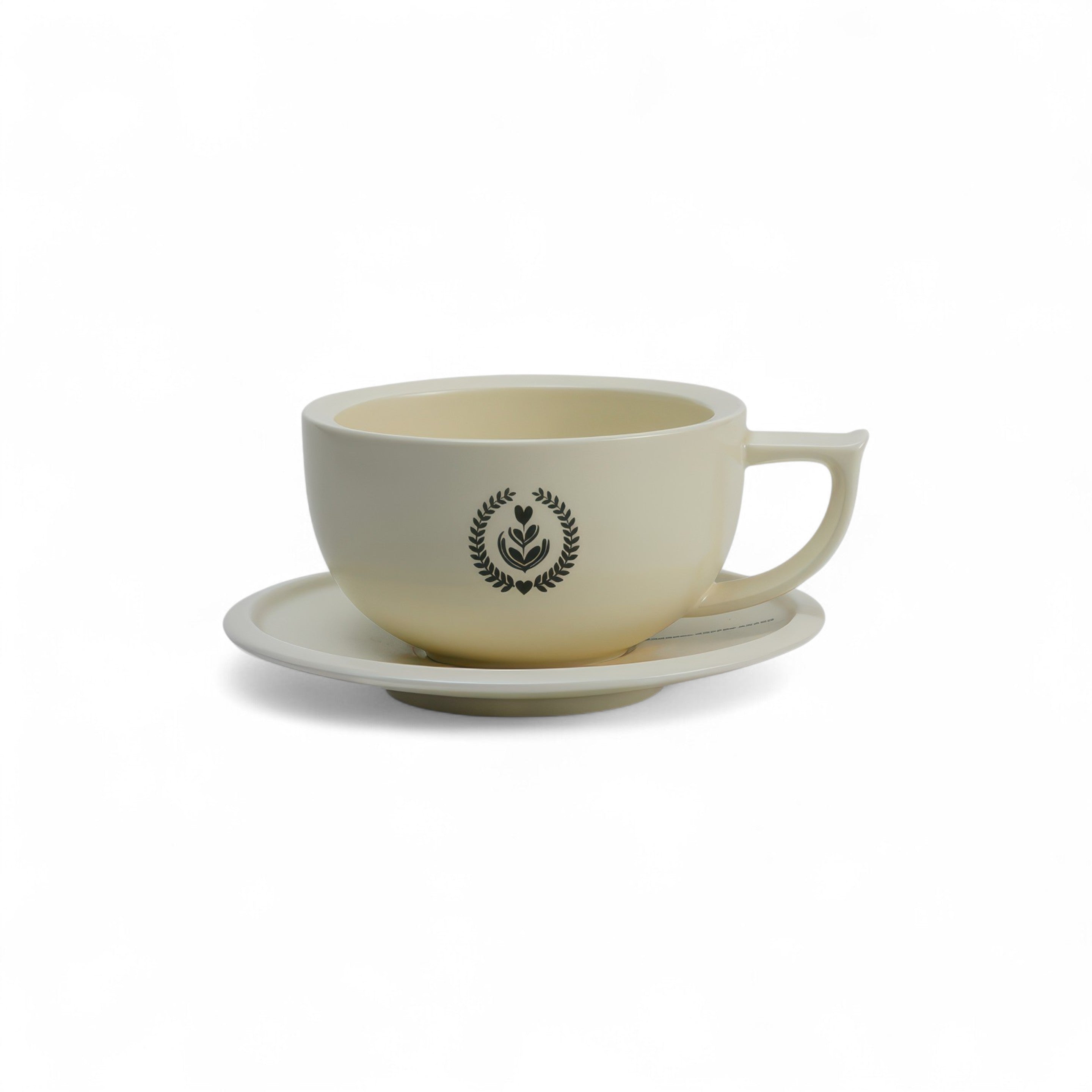 Embossed Ceramic Latte Cup 280ml