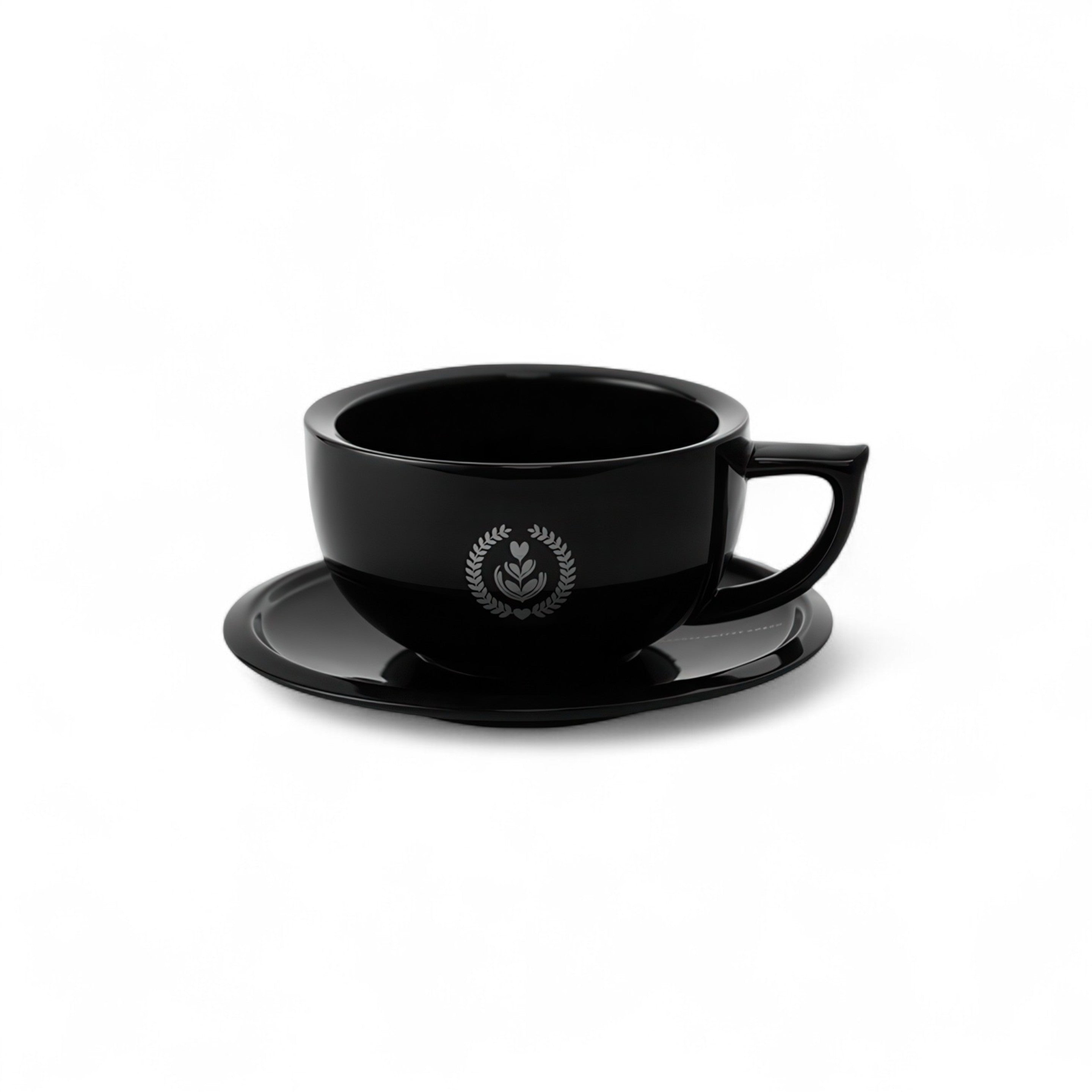 Embossed Ceramic Latte Cup 280ml