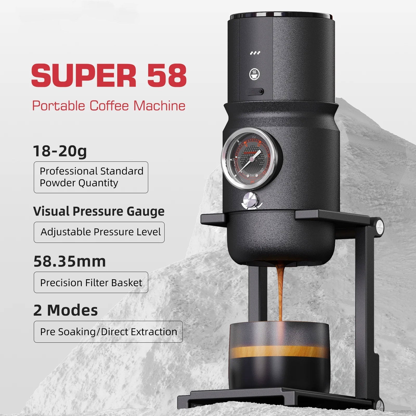 Starseeker Super58 Portable Espresso Maker