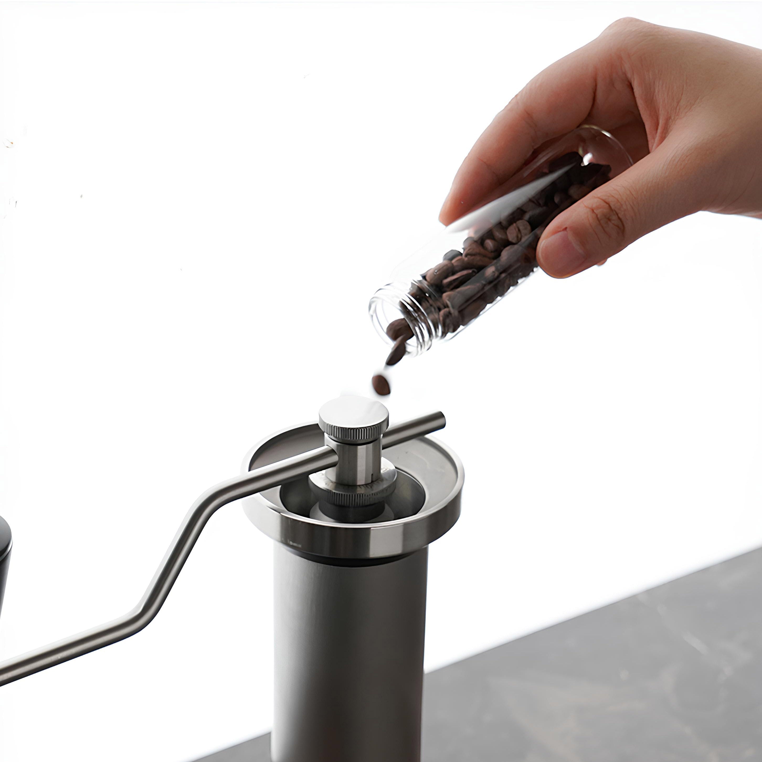 Coffee Bean Storage Tubes With Walnut Wood Base