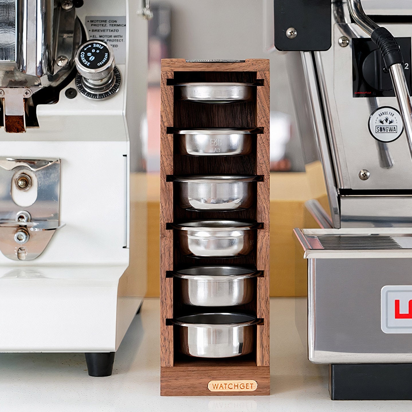 Walnut Filter Baskets Storage