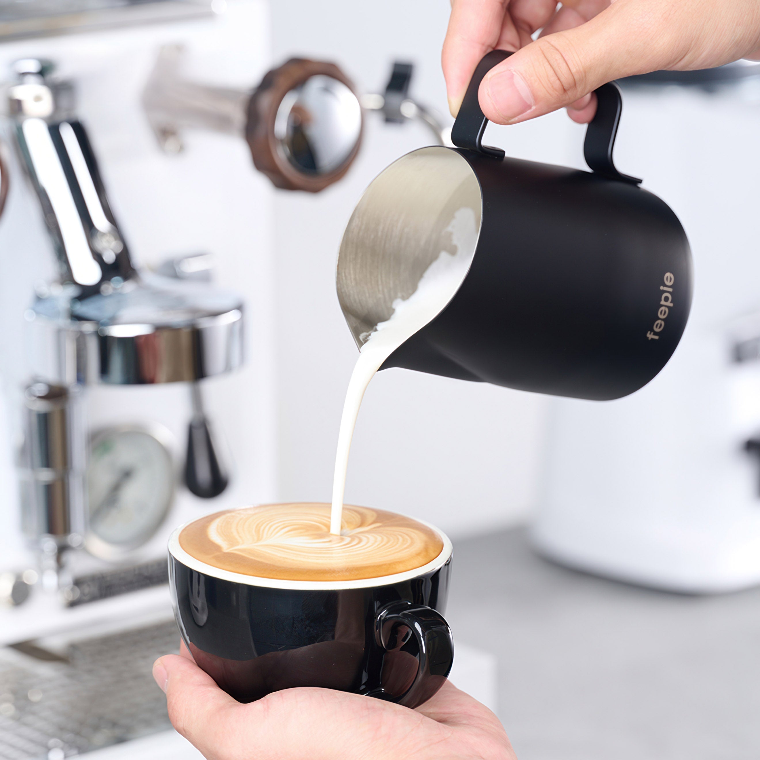 Beveled Spout Latte Art Milk Pitcher