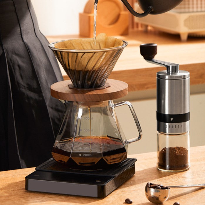Coffee Brewing V60 Set with Walnut Wood Holder