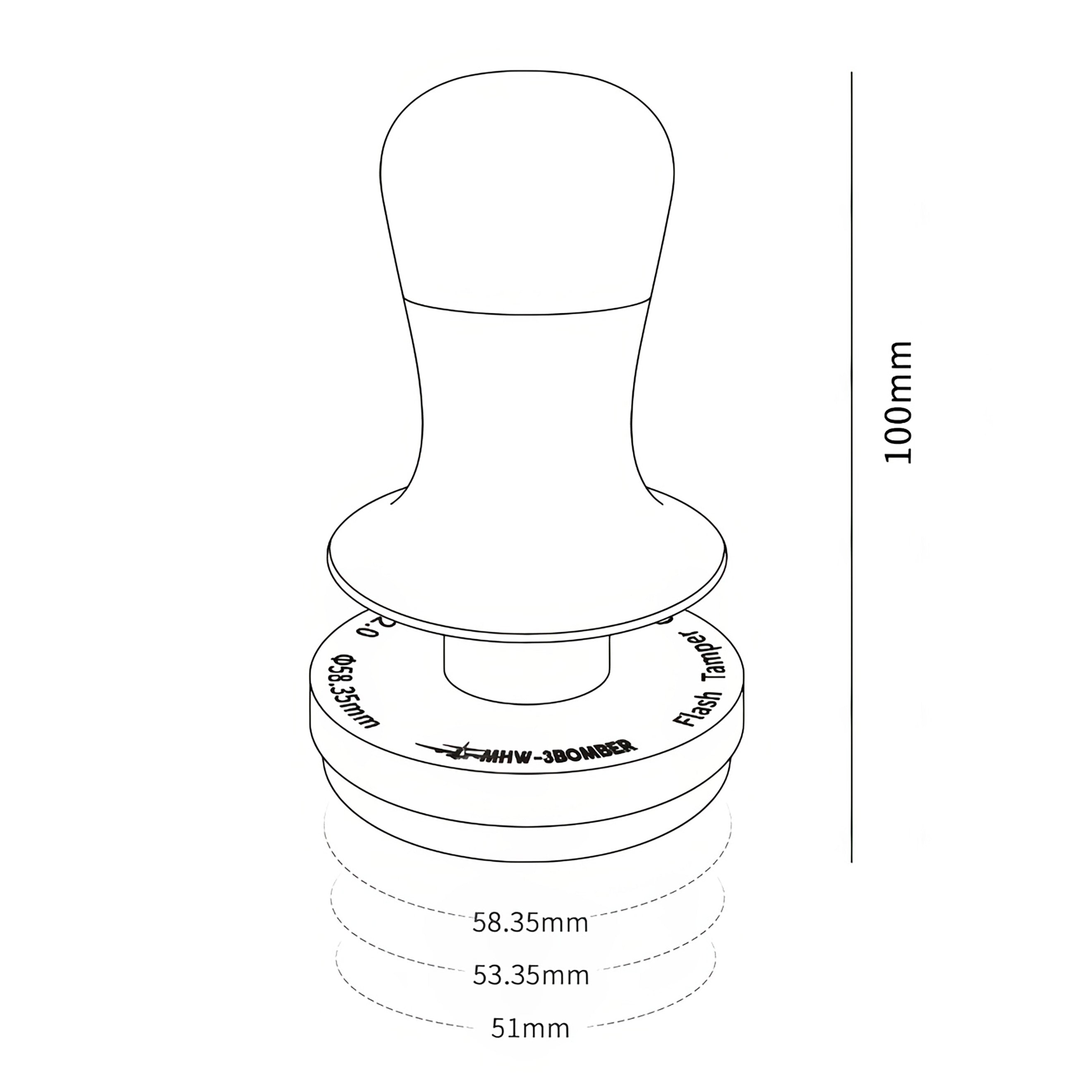 Flash Espresso Tamper 30lbs Constant Pressure 2.0