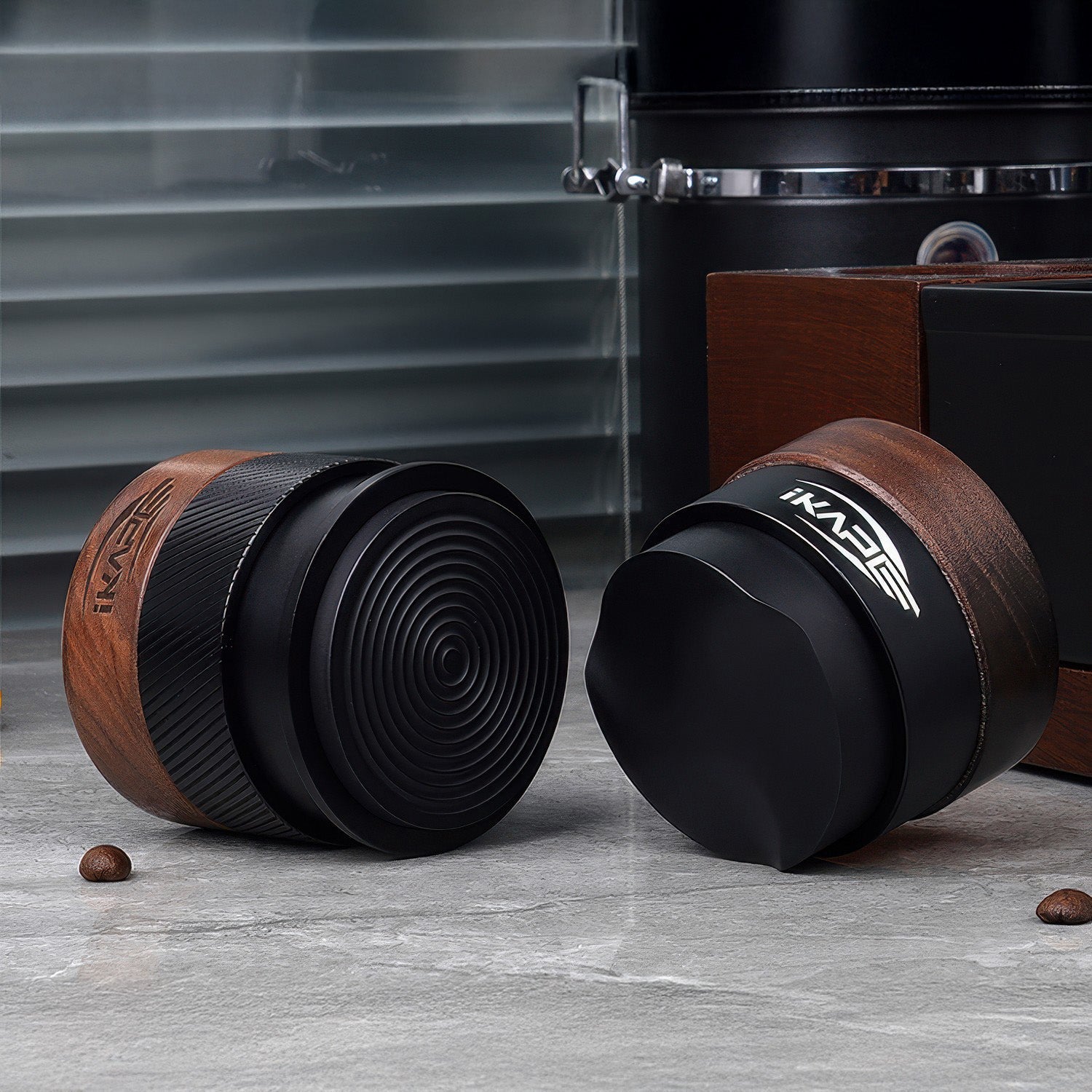 Black Edition Wooden Tamper And Distributor