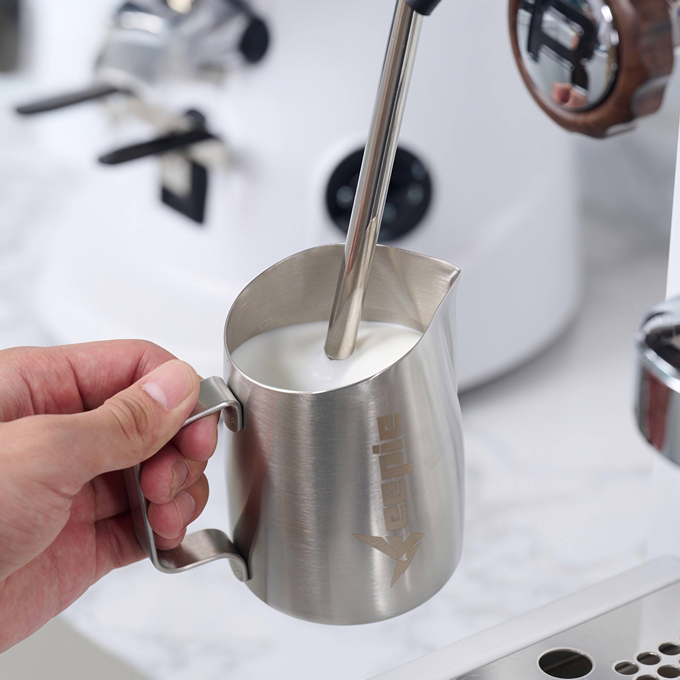 Beveled Spout Latte Art Milk Pitcher