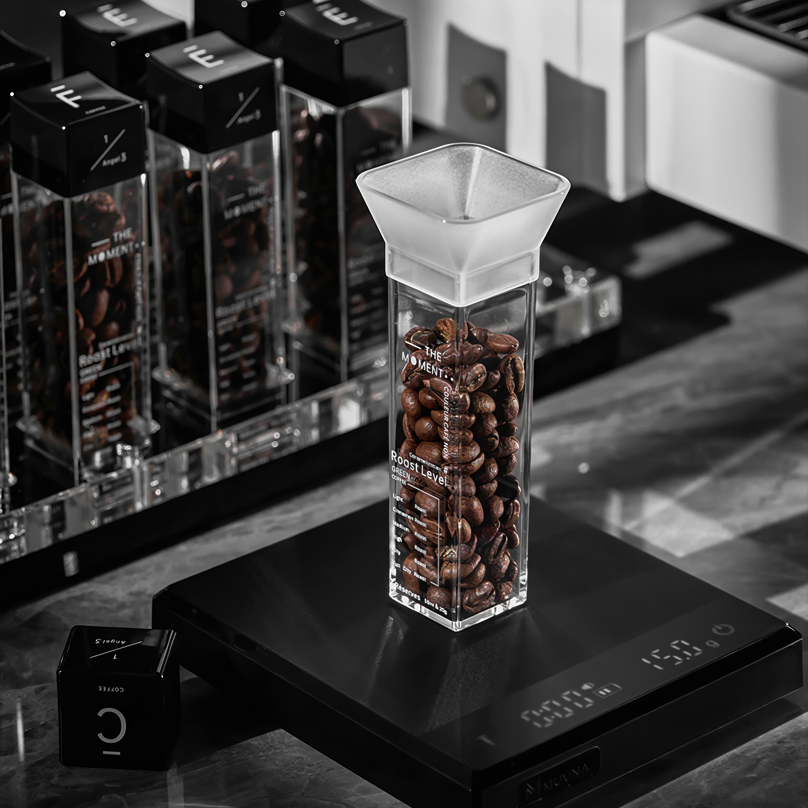 Premium Tubes Coffee Bean Cellars With Stand