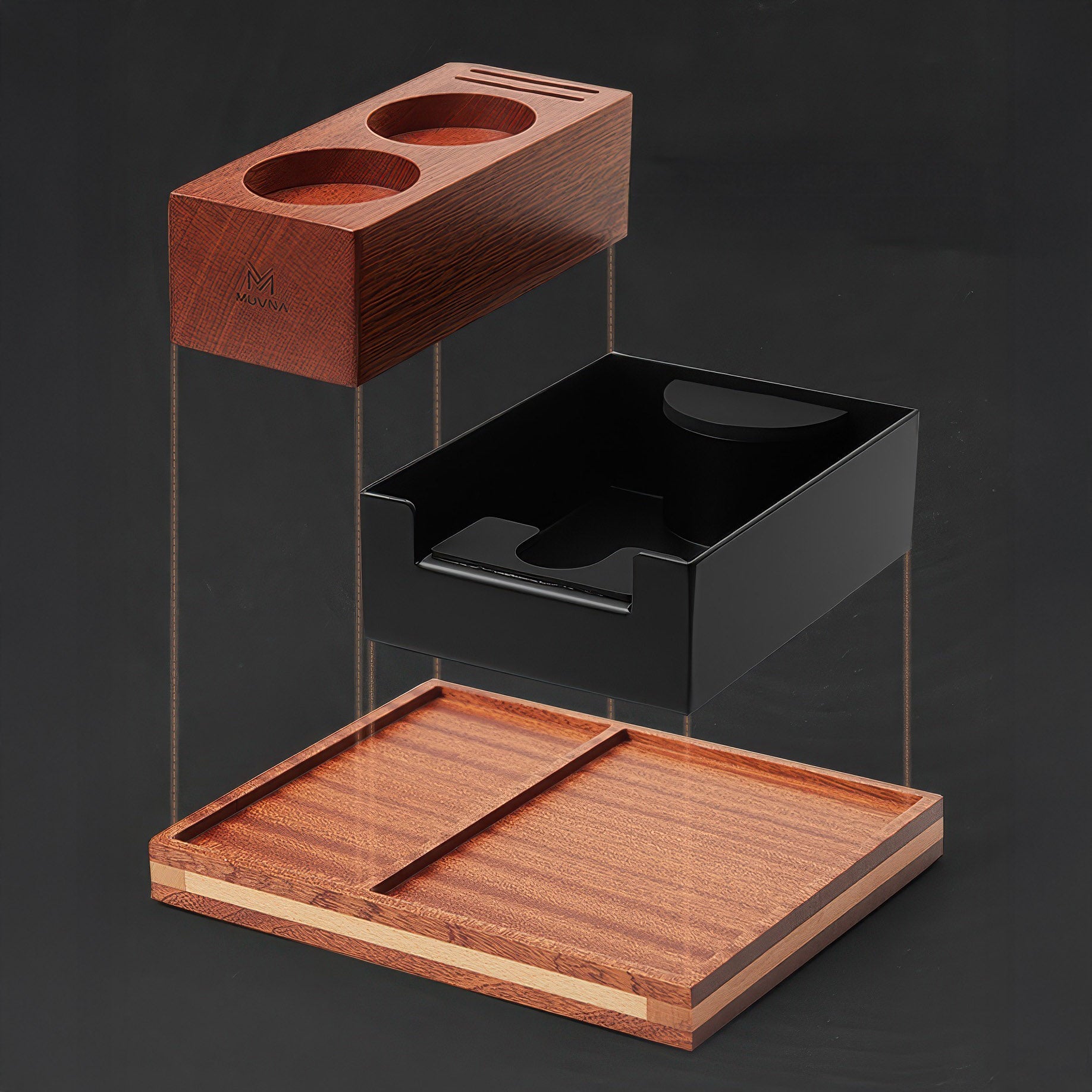 Premium Wooden Tamping Station Organizer