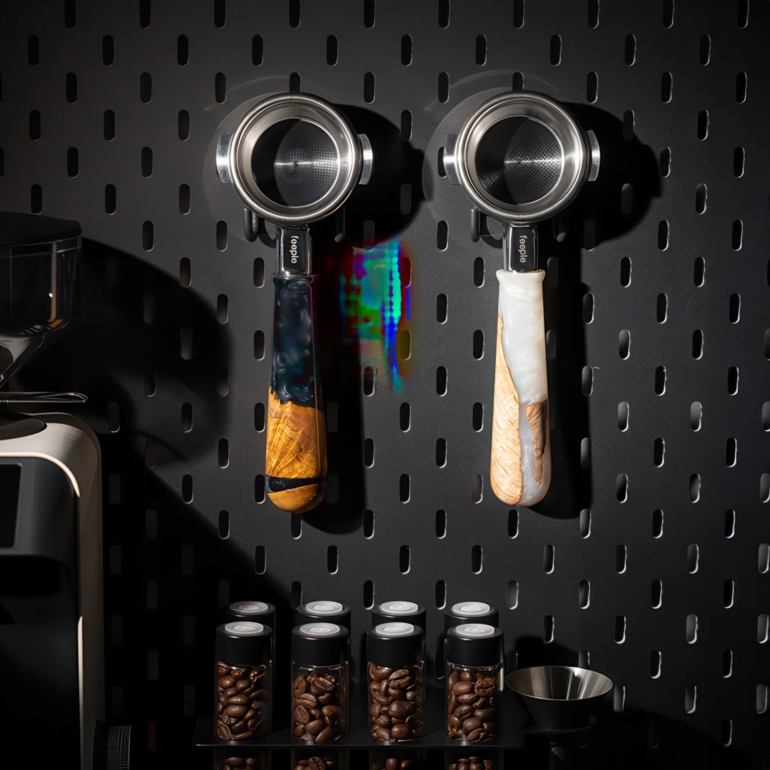 Walnut & Resin Handle Bottomless Portafilter