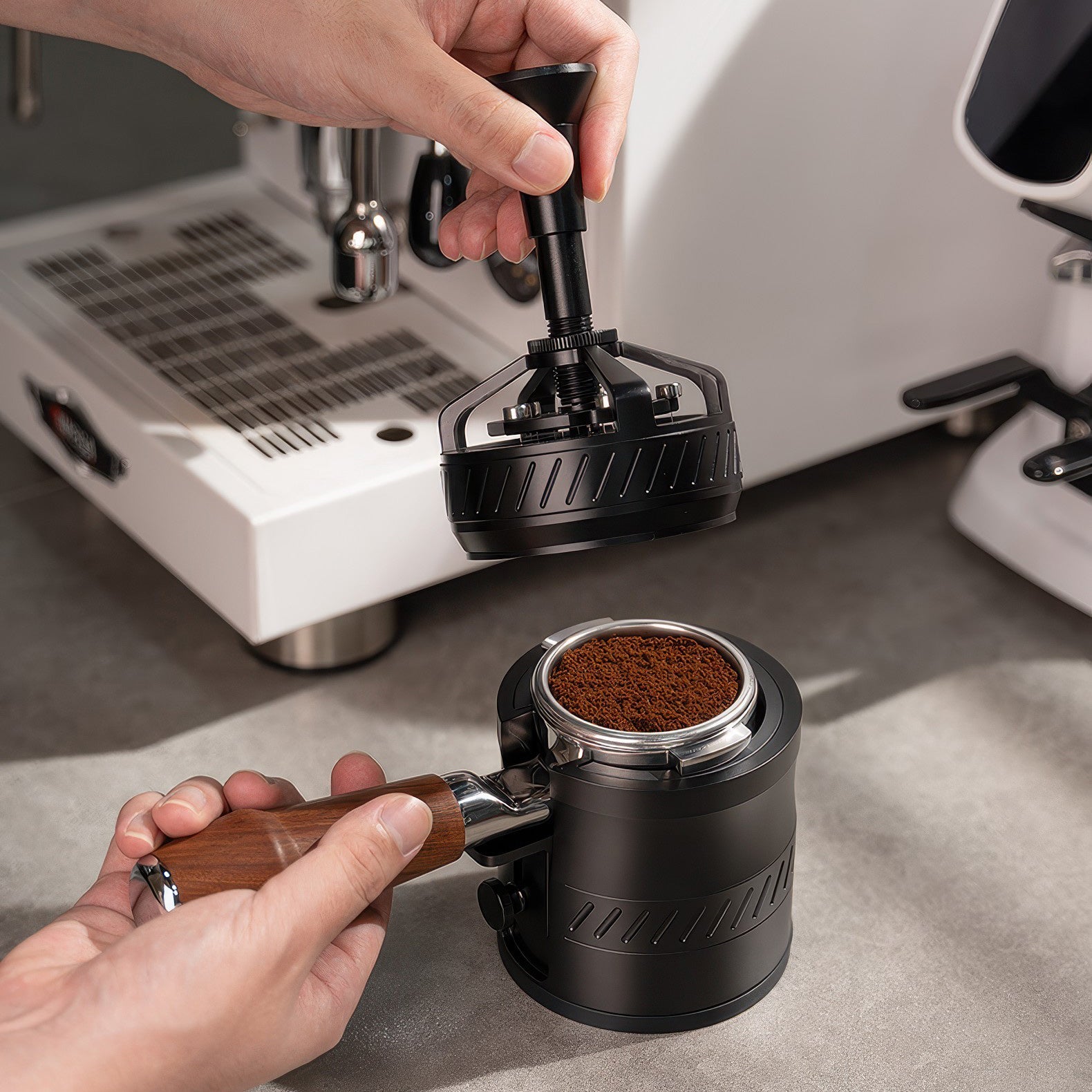Multi-Function Portafilter Tamping Holder