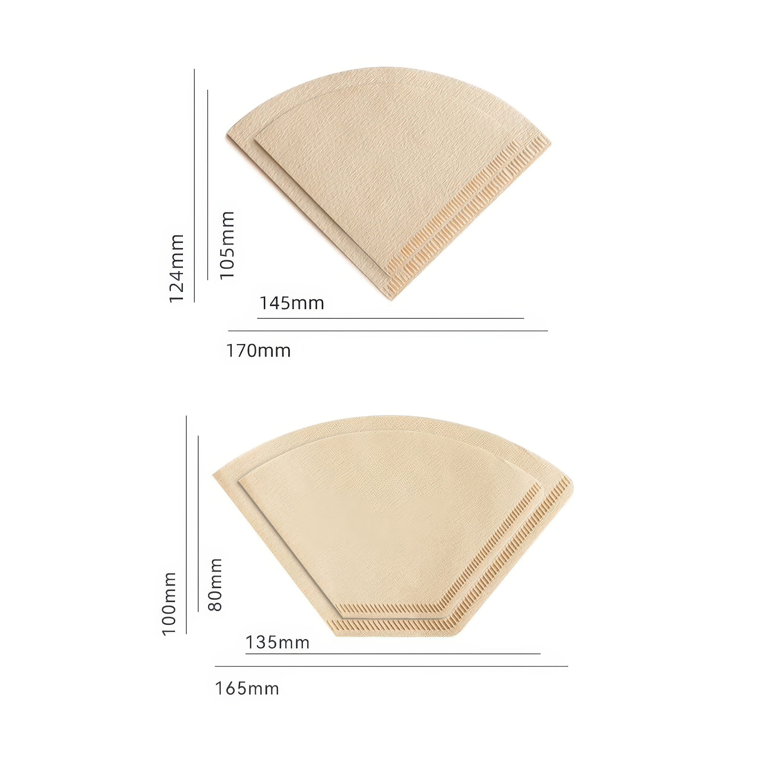 Natural V60 Sector-Shaped Filter Papers