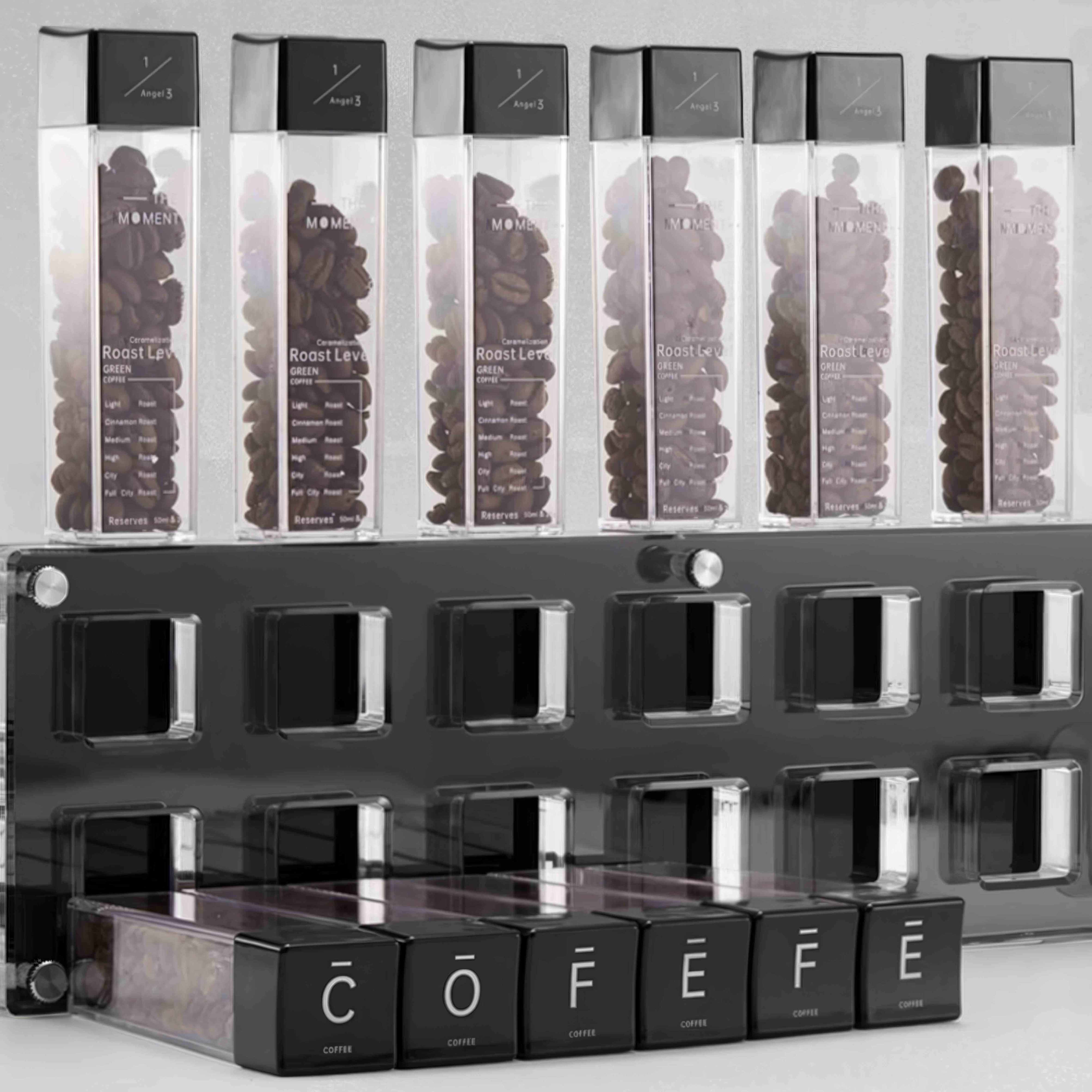Premium Tubes Coffee Bean Cellars With Stand