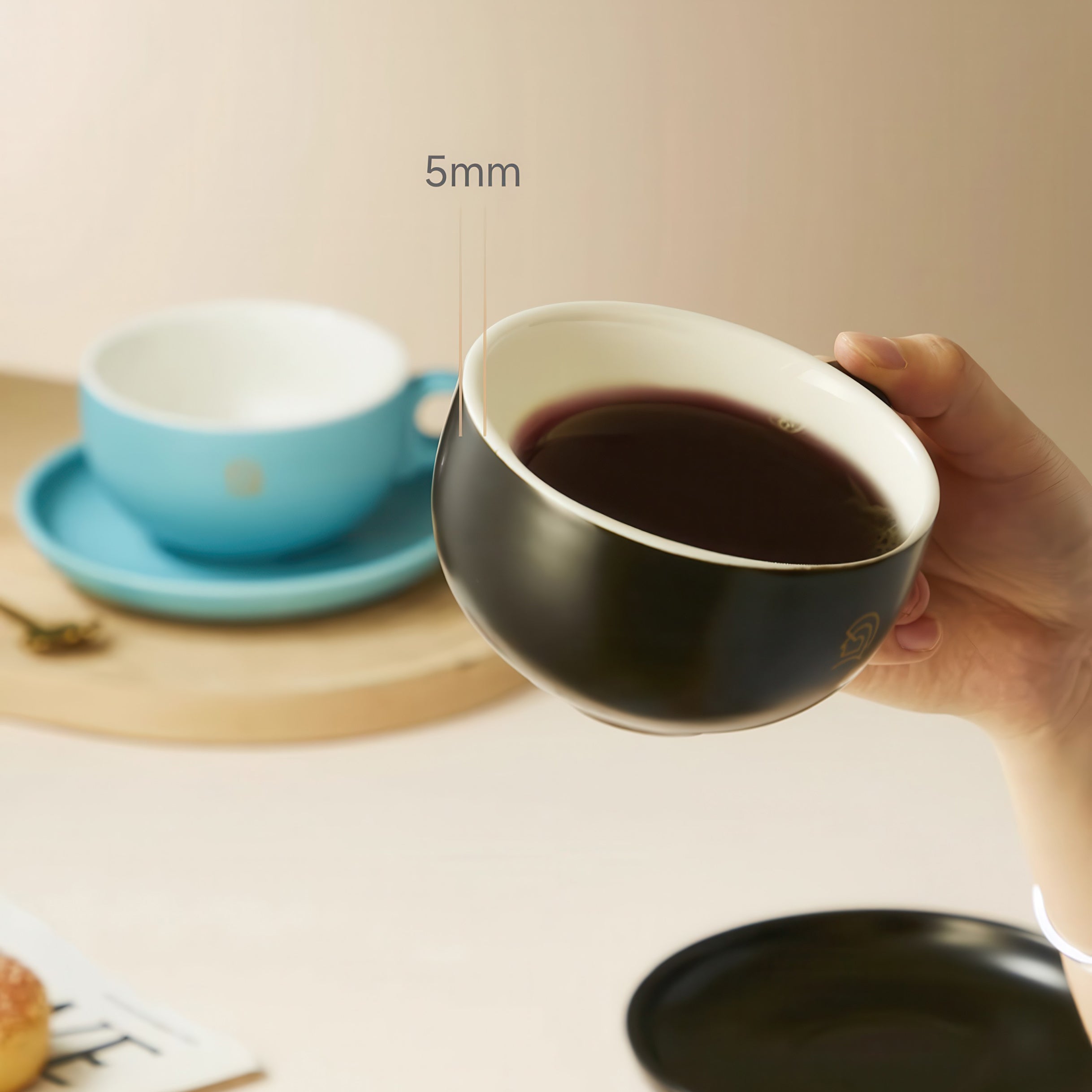 Ceramic Coffee Cup and Saucer Set