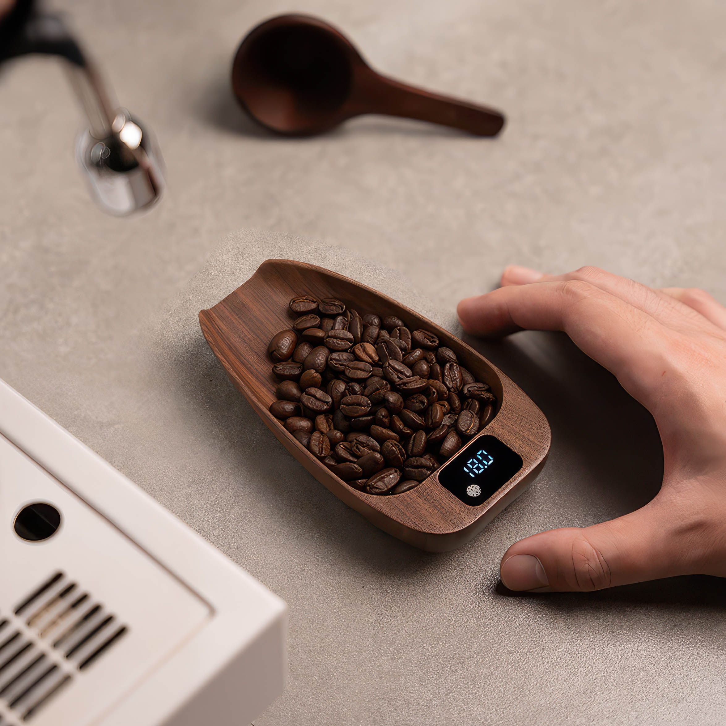 Walnut Wood Coffee Scale for Espresso