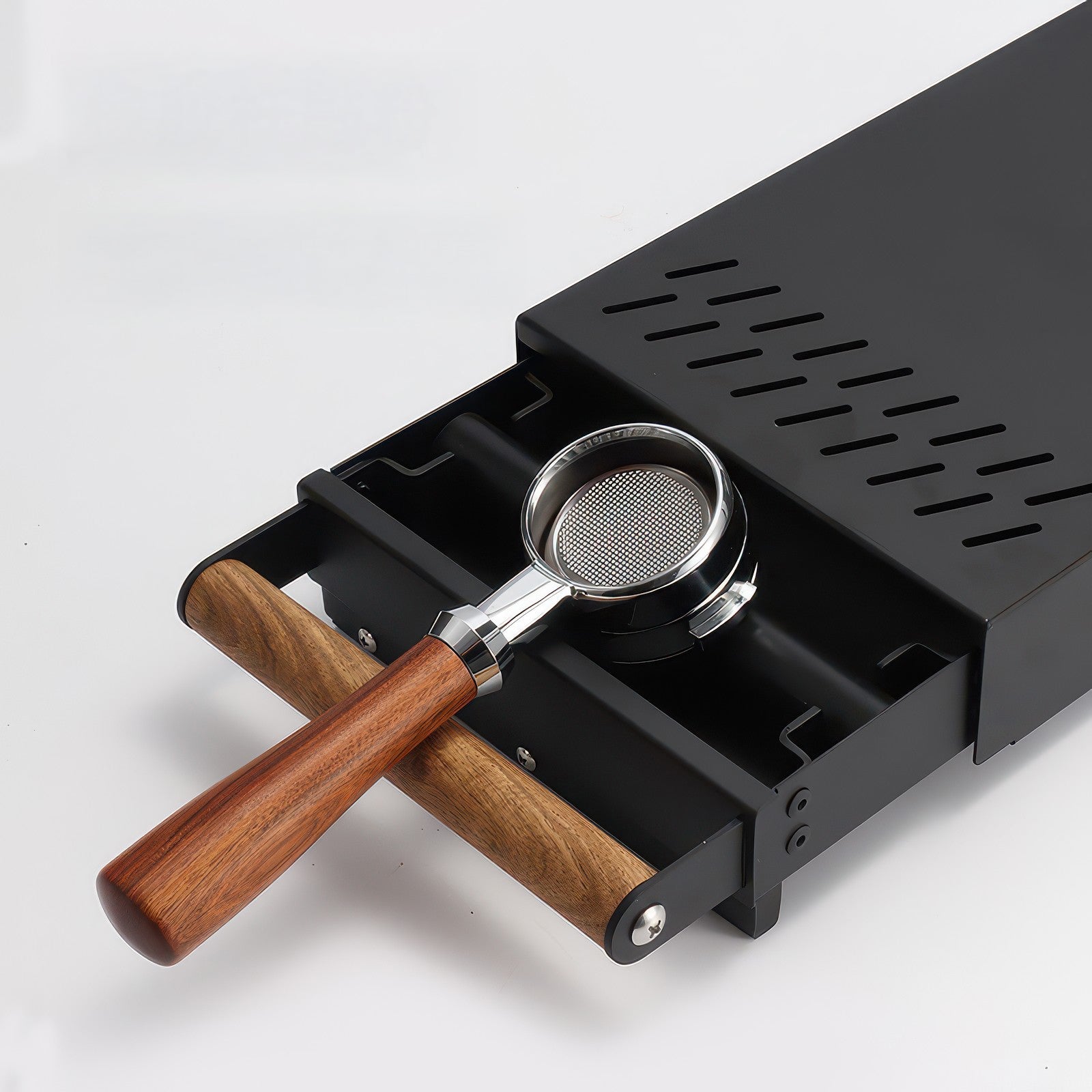 Drawer Coffee Knock Box with Wood Handle