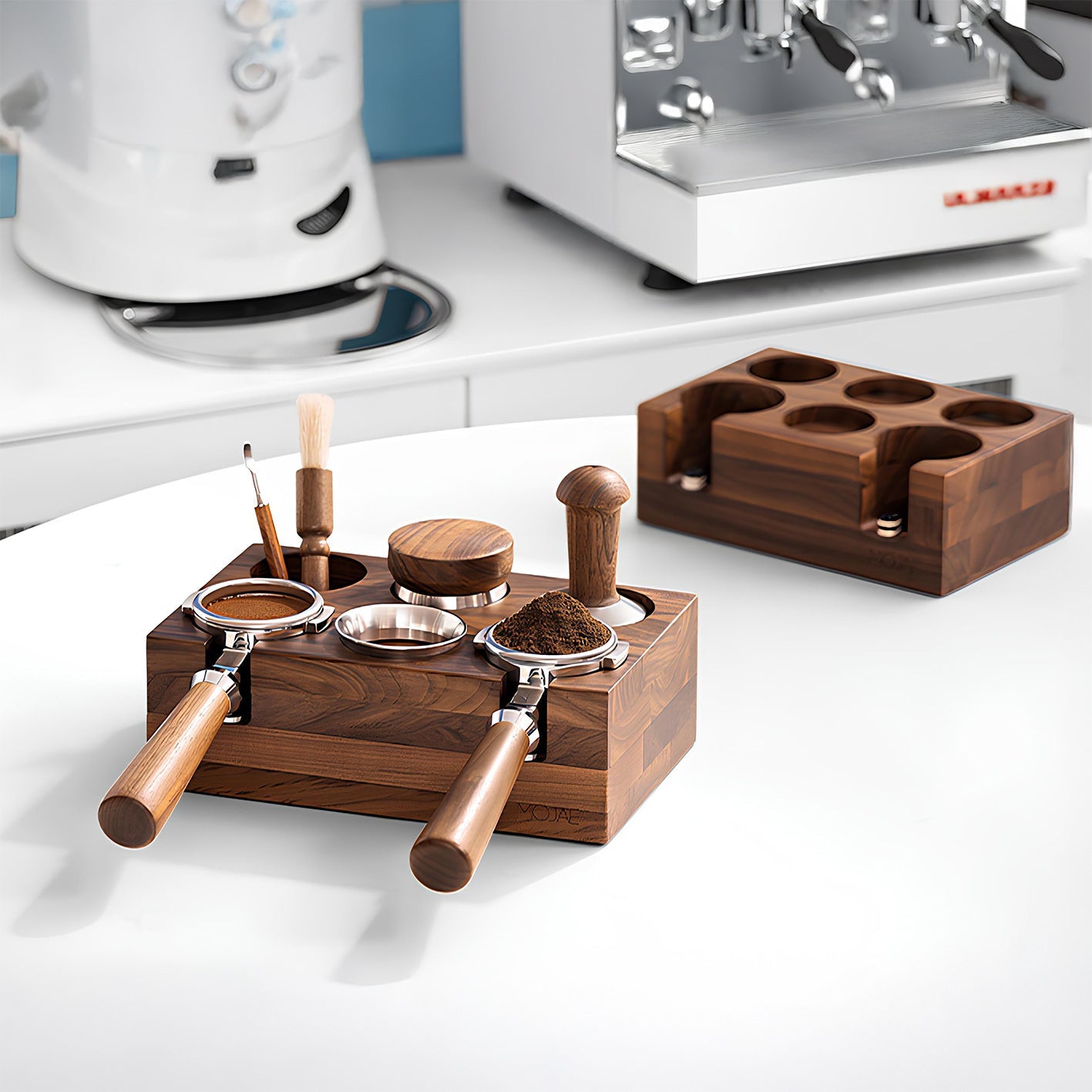 Walnut Organizer Box For Barista