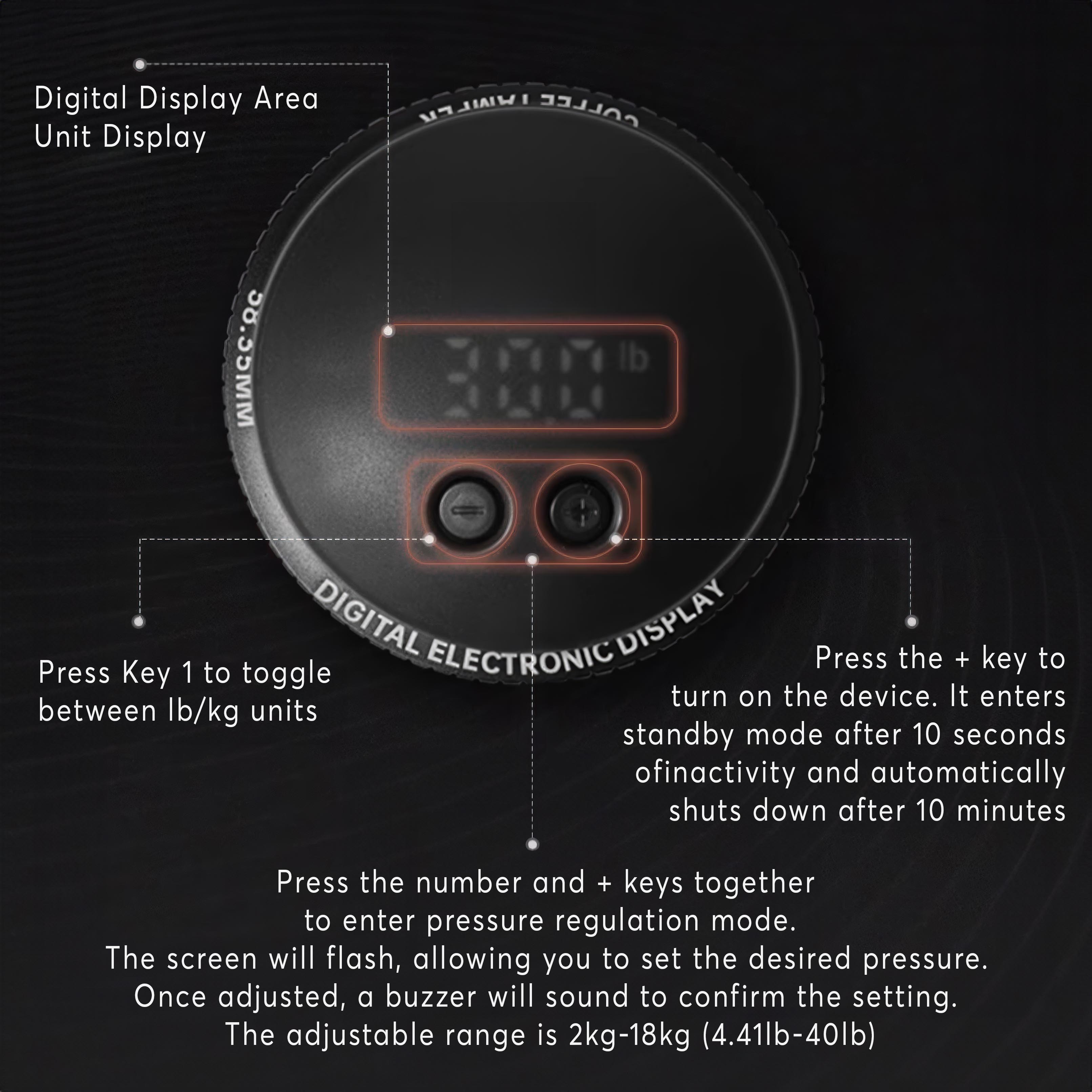 Adjustable Digital Tamper with Display