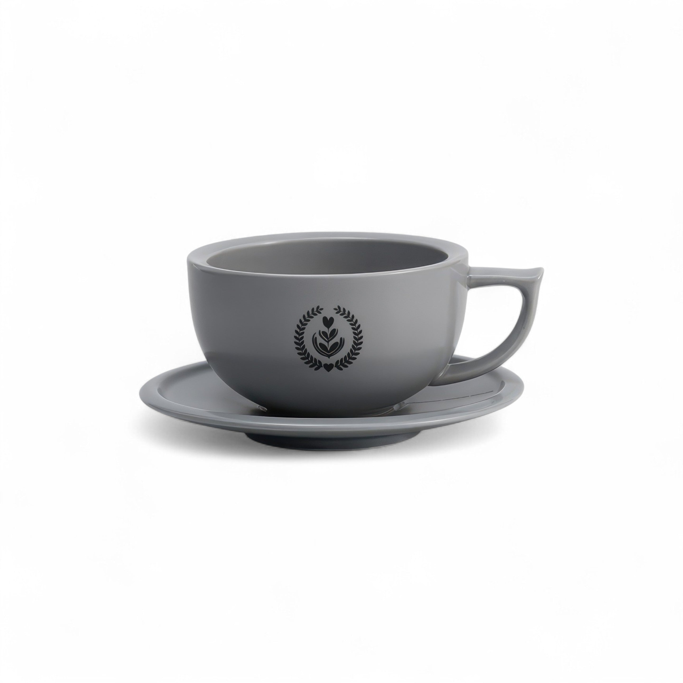 Embossed Ceramic Latte Cup 280ml
