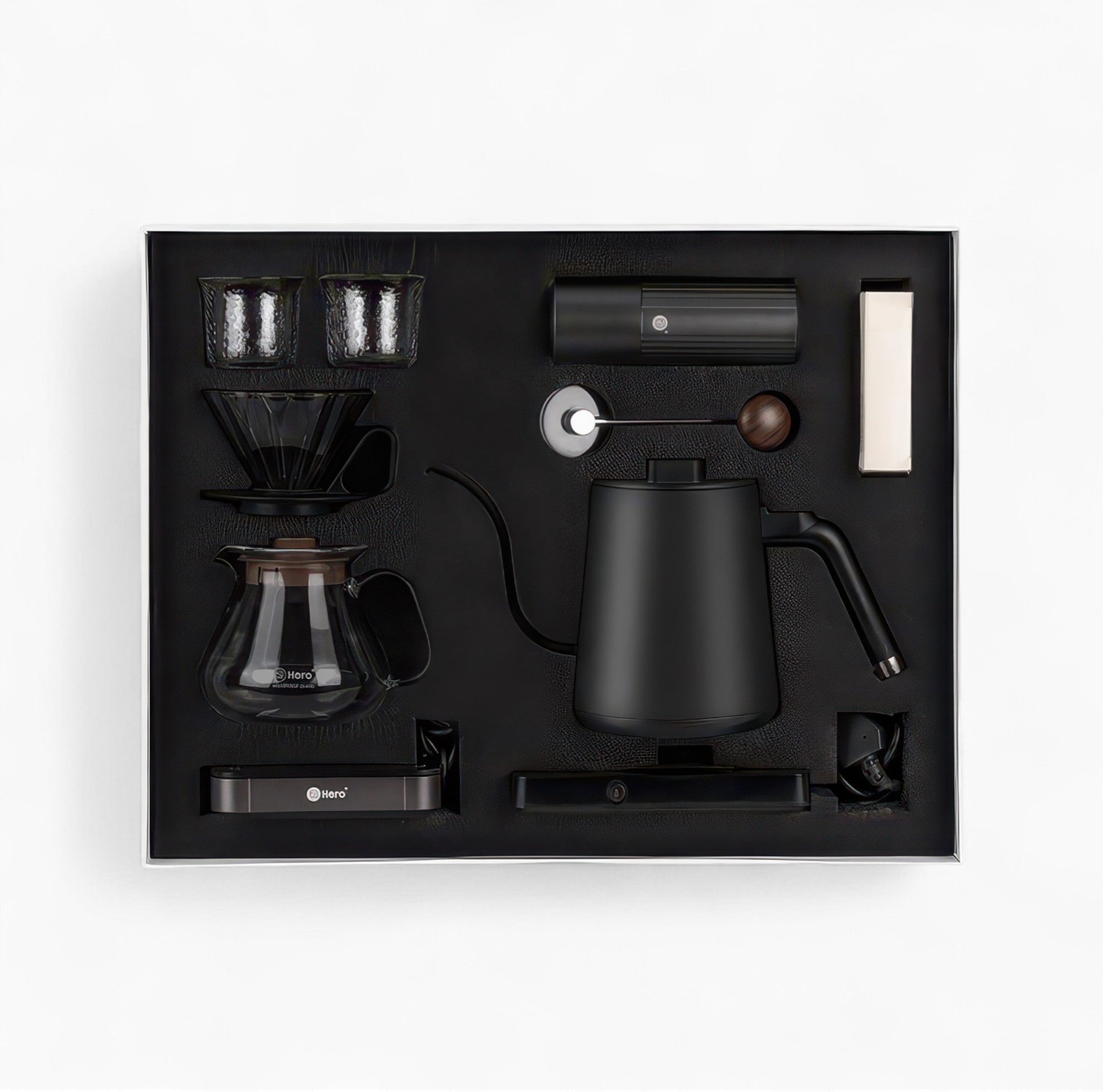 Pour Over Coffee Kit with Grinder and Gooseneck Kettle